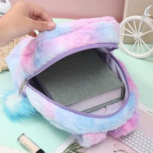 Csillogó és világító unikornis hátizsák kislányoknak beépített LED-ekkel, puha plüss anyagból - 23 x 7 x 28 cm (FX) (BBLPJ) - Image 11