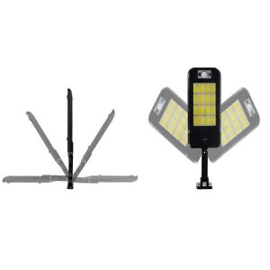 240 LED-es kültéri, mozgásérzékelős szolár napelemes lámpa - 4 világítási móddal, hideg fehér (BBD) - Image 8