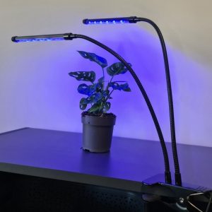 Flexibilis csíptethető-, és állítható 2 karos LED növénynevelő lámpa - 3 világítási móddal, 9 állítható fényerősséggel (BBM) (ST) - Image 5