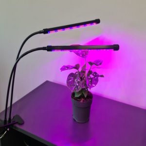 Flexibilis csíptethető-, és állítható 2 karos LED növénynevelő lámpa - 3 világítási móddal, 9 állítható fényerősséggel (BBM) (ST) - Image 4