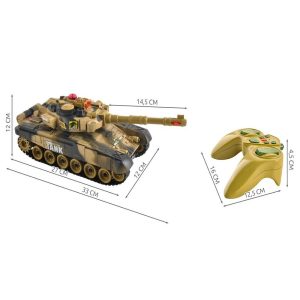 KING nagyméretű, valósághű távirányítós AKKUS tank gyerekeknek - hang-, és fényhatásokkal (BBJ) - Image 4