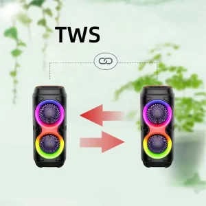 ABS-2401 Bluetooth party hangfal 1800 mAh akkumulátorral, lenyűgöző RGB LED fényekkel és erős basszussal (BBKM) (BBV) - Image 5