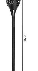 Leszúrható, napelemes, fáklya hatású dekor lámpa melegfehér fénnyel és láng mintával - 51 cm, időjárásálló -1 db (BBV) - Image 8