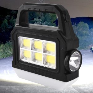 Napelemes és USB-ről is tölthető 2in1 LED kézilámpa és power bank - szuper erős, multifunkciós munkalámpa (BBV) - Image 5