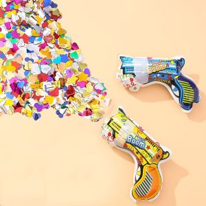 Automatikusan felfújódó, konfetti kilövő pisztoly - party játékpisztoly csillogó konfettivel - 10 db-os csomag (BBJ) - Image 8