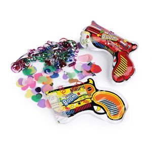 Automatikusan felfújódó, konfetti kilövő pisztoly - party játékpisztoly csillogó konfettivel - 10 db-os csomag (BBJ) - Image 9