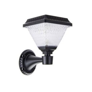 Napelemes fali lámpa szögletes üveg hatású vízálló műanyag házzal és mozgásérzékelővel - retro megjelenésű szolár lámpa (BBD) - Image 7