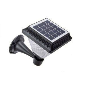 Napelemes fali lámpa szögletes üveg hatású vízálló műanyag házzal és mozgásérzékelővel - retro megjelenésű szolár lámpa (BBD) - Image 4