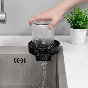 Automata pohár mosó berendezés - minden típusú pohár és palack könnyű elöblítéséhez - éttermekbe, bárokba, otthonra - fekete (BBM) (FX) - Image 12