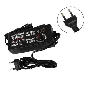 LCD kijelzős hálózati adapter túltöltés elleni védelemmel és feszültség szabályozóval - 100V-240V 50/60Hz (THM) - Image 3