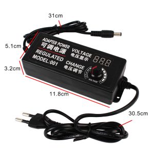 LCD kijelzős hálózati adapter túltöltés elleni védelemmel és feszültség szabályozóval - 100V-240V 50/60Hz (THM) - Image 6