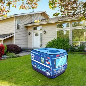 Rendőrautó alakú játszósátor gyerekeknek - könnyen felállítható - 112 x 70 x 70 cm (BBJ) - Image 3