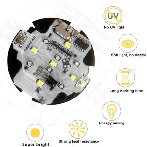 2 db-os mini RGB LED lámpa szett távirányítóval - kör alakú, színes hangulatvilágítás konyhába, hálószobába, nappaliba (BBV) - Image 6