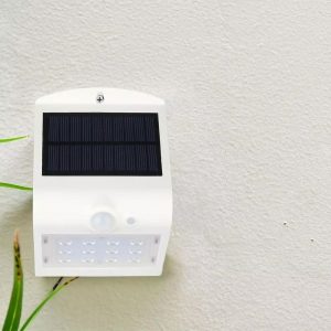 Modern, mozgásérzékelős, IPX5 időjárásálló napelemes lámpa - fehér - 40W (BBV) - Image 4