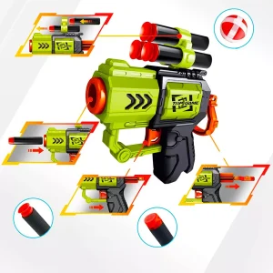 Air Blaster céllövő készlet 2 játékfegyverrel, céltáblával, és rengeteg tölténnyel (BBJH) (BBE) - Image 2