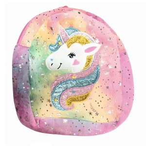 Csillogó és világító unikornis hátizsák kislányoknak beépített LED-ekkel, puha plüss anyagból - 23 x 7 x 28 cm (FX) (BBLPJ) - Image 16