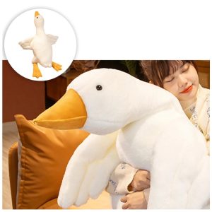 Aranyos plüss liba - pihe-puha tapintású, fehér játék liba - 90 cm (BBLPJ)(BBE) (BBJ) - Image 1