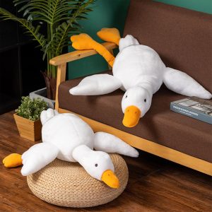 Aranyos plüss liba - pihe-puha tapintású, fehér játék liba - 90 cm (BBLPJ)(BBE) (BBJ) - Image 2