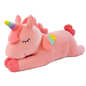 Nagy méretű plüss unikornis - pihe-puha rózsaszín egyszarvú - 40 cm (BBJ) (BBE) - Image 1