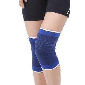 Gumis térdrögzítő - egyméretes, kényelmes, tehermentesítő izületvédő térdszorító - 2 db - kék (BBKM) - Image 6