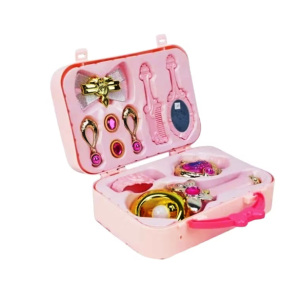 Elza hercegnős szépítkező készlet bőröndben kislányoknak - zenélő és világító varázspálcával, fésűvel, tükörrel és ékszerekkel (BBLPJ) - Image 3