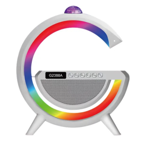 G2388A multifunkciós szórakoztató állomás - Bluetooth hangszóró, vezeték nélküli töltő, RGB LED party fény és éjszakai lámpa (BBV) - Image 9