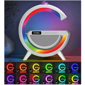 G2388A multifunkciós szórakoztató állomás - Bluetooth hangszóró, vezeték nélküli töltő, RGB LED party fény és éjszakai lámpa (BBV) - Image 7