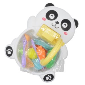 Pandás mosogató készlet gyerekeknek - elemes játék konyhai mosogató szett tányérokkal, evőeszközökkel - 26 x 21 x 20,5 cm (FX) (BBLPJ) - Image 1