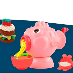 Halacskás gyurma tésztakészítő - színes gyurmákkal - kreatív kézügyesség fejlesztő játék (BBLPJ) - Image 2