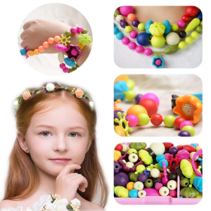 Gyöngyvarázs nyaklánc és karkötő gyöngyfűző készlet 12 különböző gyönggyel (BBLJP) (SB) - Image 7