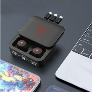 M88 vezeték nélküli Bluetooth fülhallgató LCD kijelzővel és beépített powerbank 3 féle kábellel 2000mAh  (BBV) - Image 13