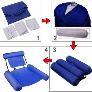 Felfújható kényelmes vízi lebegő pihenő fotel kartámasszal (BBV) - Image 13