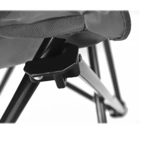 Összecsukható és könnyen hordozható kempingszék italtartós karfával és 100 kg teherbírással - szürke horgászszék (BBL) - Image 8