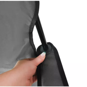 Összecsukható és könnyen hordozható kempingszék italtartós karfával és 100 kg teherbírással - szürke horgászszék (BBL) - Image 10