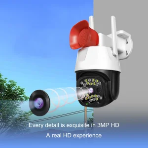 Okos biztonsági kamera mikrofonnal, hangszóróval és szirénával V380 WIFI IP - Android/IOS kompatibilis V380 WIFI IP kamera (BBV) - Image 6