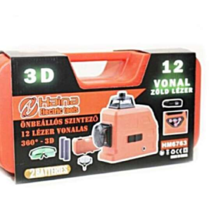 Önszintező 12 soros keresztvonalas szintezőlézer készlet praktikus kofferban - HM6763 (BBD) - Image 9