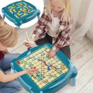 Klasszikus 2 az 1-ben kígyók és létrák és erdei állatok a háziállatok ellen asztallá alakítható társasjáték  (BBLPJ) - Image 6