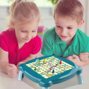 Klasszikus 2 az 1-ben kígyók és létrák és erdei állatok a háziállatok ellen asztallá alakítható társasjáték  (BBLPJ) - Image 7