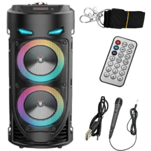 Hordozható akkumulátoros bluetooth party hangszóró karaoke mikrofonnal és vállpánttal ZQS-4239 (BBJH) - Image 7