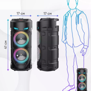 Hordozható akkumulátoros bluetooth party hangszóró karaoke mikrofonnal és vállpánttal ZQS-4239 (BBJH) - Image 8