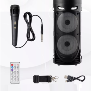 Hordozható akkumulátoros bluetooth party hangszóró karaoke mikrofonnal és vállpánttal ZQS-4239 (BBJH) - Image 13