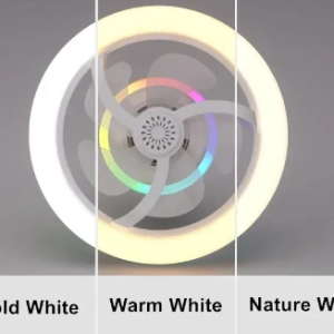 E27 LED mennyezeti ventilátor izzólámpa,  távirányítóval szabályozható - RGB  (THM) - Image 7