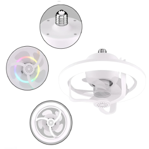 E27 LED mennyezeti ventilátor izzólámpa,  távirányítóval szabályozható - RGB  (THM) - Image 11