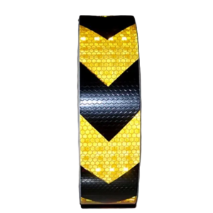 PVC sárga és fekete öntapadós fényvisszaverő biztonsági szalag - 50mm x 5m (THM) - Image 6