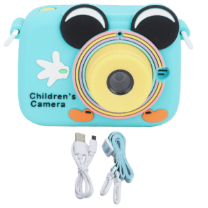 Miky digitális gyerek fényképezőgép - levehető pánttal és 5 játékkal - kék (THM) - Image 4