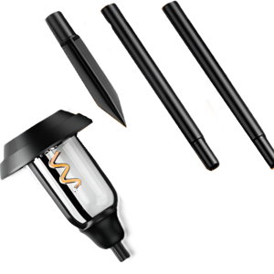 6 db  vízálló LED-es kültéri leszúrható szolár lámpa automatikus be- és kikapcsolás – fekete (BBV) - Image 5