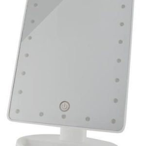 180°-ban forgatható érintésvezérelt asztali LED tükör – fehér (BBV) - Image 5
