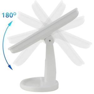 180°-ban forgatható érintésvezérelt asztali LED tükör – fehér (BBV) - Image 8