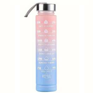 Háromrészes Havita motivációs kulacs szett, rózsaszín-kék színkombinációban, 2L, 900 ml és 300 ml méretű palackokkal - Image 6