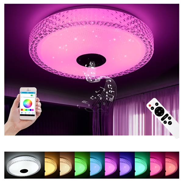 Intelligens Mennyezeti Lámpa Bluetooth Hangszóróval